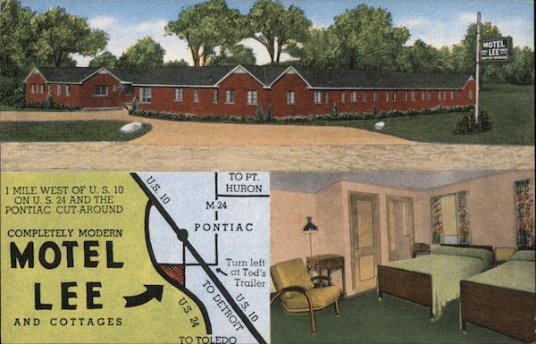 Motel Lee - OLD POSTCARD (newer photo)
